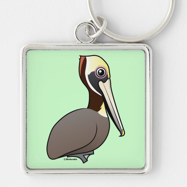 Brown Pelican Key Ring (Front)