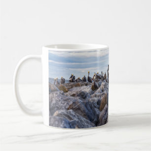 Brown Pelican Landing at Pelican Point, Alabama Coffee Mug