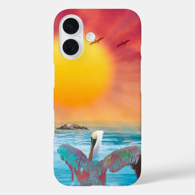Brown Pelicans SUN KISSED PELICANS Case-Mate iPhone Case (Back)
