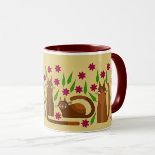BROWN PET CAT MUG
