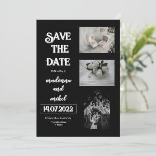 Brown Photo Booth Trendy Modern Save The Date Wedd Invitation