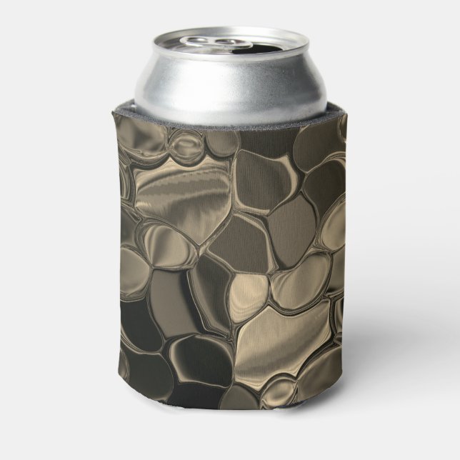 Brown pieces, circles and rounded off shapes can cooler (Can Back)
