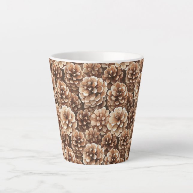 Brown Pine Cones   Latte Mug (Front)