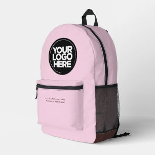 Brown pink   Personalised Corporate Logo and Text Printed Backpack
