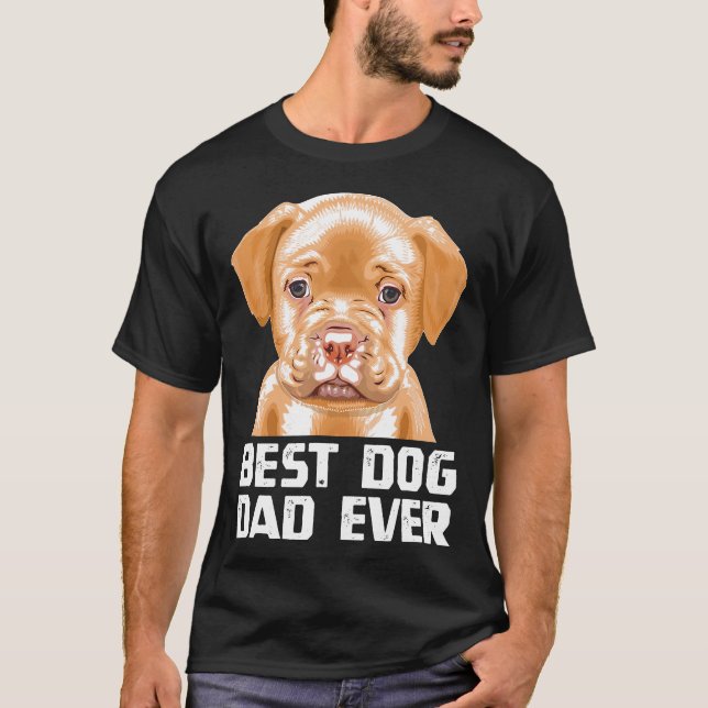 Brown Pit Bull Dad Shirt Best Father Pitbull Tee G (Front)