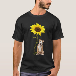Brown Pitbull Sunshine American Pittie Terrier Mum T-Shirt