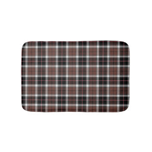 Brown Plaid Bath Mat