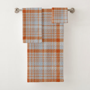 Brown Plaid Bath Towel Set