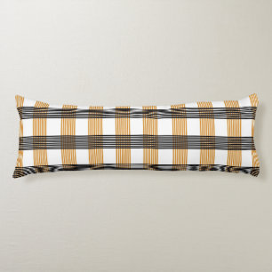Brown Plaid Check Pattern Body Cushion