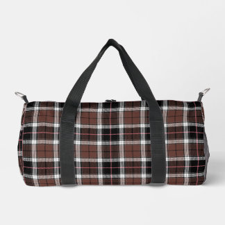 Brown Plaid Duffle Bag