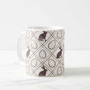 Brown Plaid Easter Coffee Mug