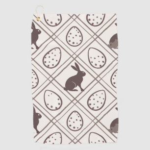 Brown Plaid Easter Golf Towel