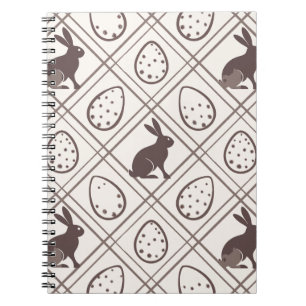 Brown Plaid Easter Notebook