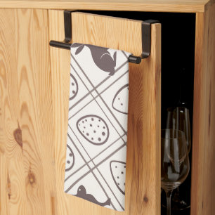 Brown Plaid Easter Tea Towel