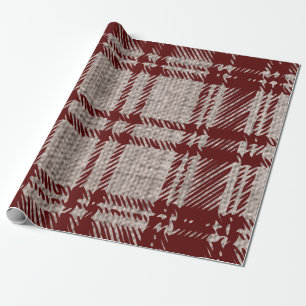 Brown Plaid Gift Wrapping Paper
