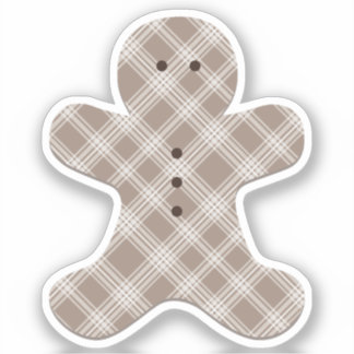 brown plaid gingerbread man 