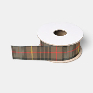 Brown Plaid Grosgrain Ribbon