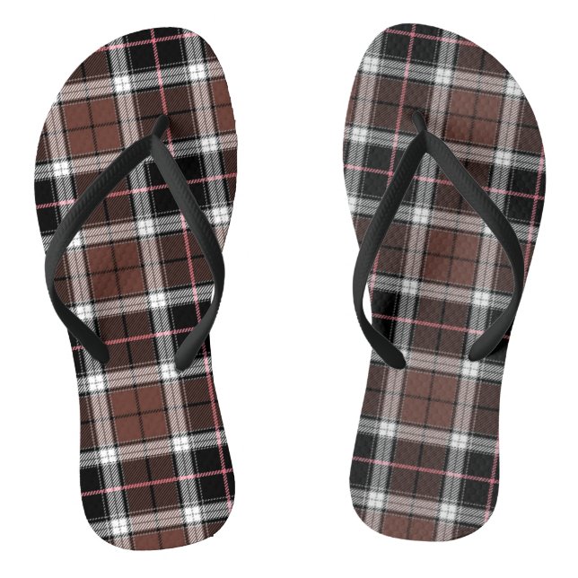 Brown Plaid Jandals (Footbed)