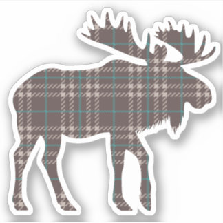 Brown Plaid Moose