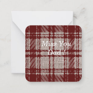 Brown Plaid Note card