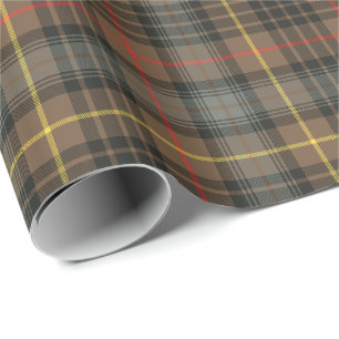 Brown Plaid Wrapping Paper