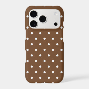 Brown Polka Dot Pattern Retro Minimal Dotted Desig