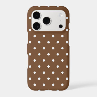Brown Polka Dot Pattern Retro Minimal Dotted Desig