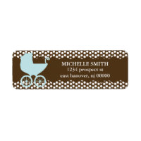 Brown Polka Dots & Carriage Return Address Labels