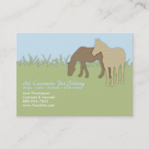 Brown Ponies Pet Sitting Business Card