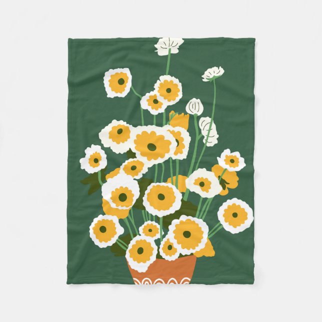 Brown Pot Fleece Blanket (Front)