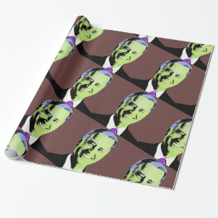 Brown President Biden Pop Art Wrapping Paper