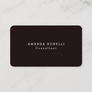Brown Professional Minimalist Modern Simple Plain Business Card