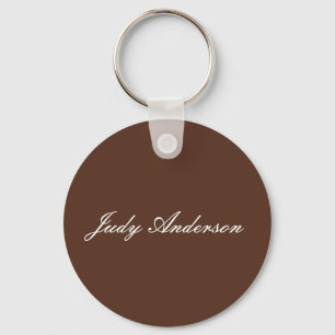 Brown Professional Plain Modern Elegant Key Ring