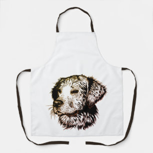 Brown Puppy Sketch  Apron