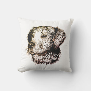 Brown Puppy Sketch  Cushion