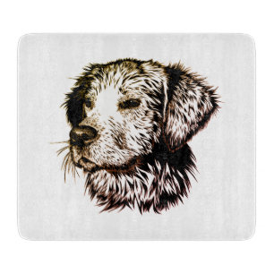 Brown Puppy Sketch Cutting Board