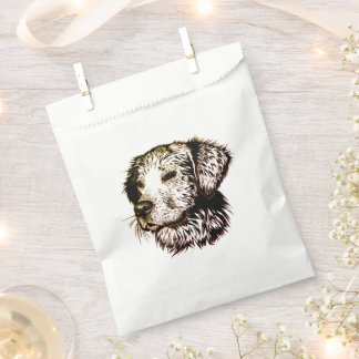 Brown Puppy Sketch Favour Bags