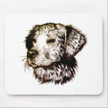 Brown Puppy Sketch  Mouse Pad<br><div class="desc">A young dog sketched in brown - head portrait</div>