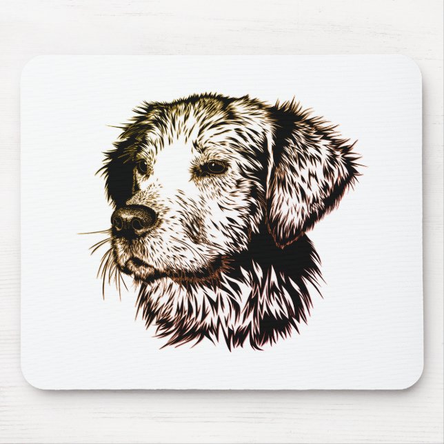 Brown Puppy Sketch  Mouse Pad (Front)