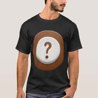 Brown Question Mark with a Circle Background T-Shirt