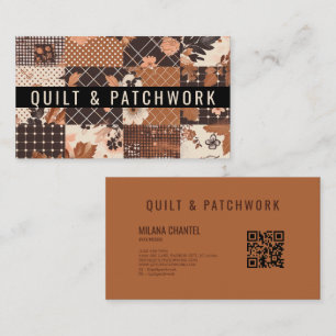 Brown Quilt Patchwork Handmade Clothing  Business Card