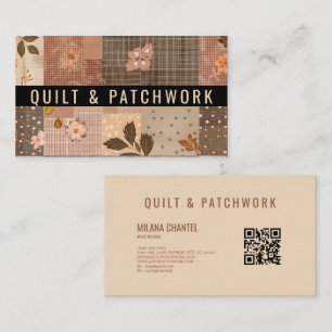 Brown Quilt Patchwork Handmade Clothing  Business Card