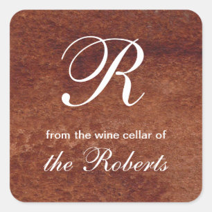 Brown R Monogram From the Wine Cellar of Labels