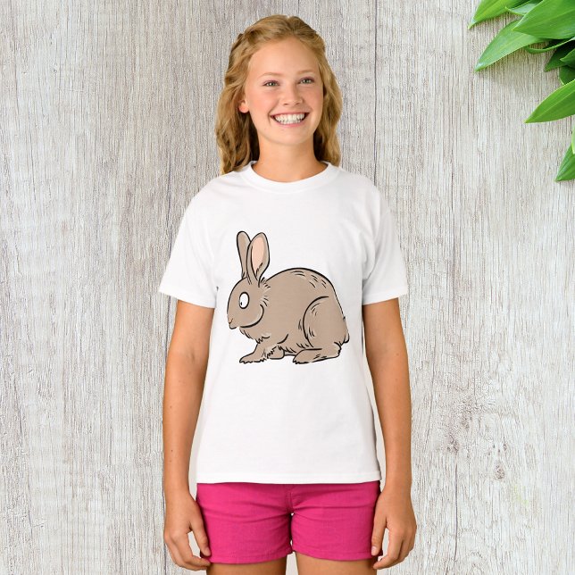 Brown Rabbit Girls T-Shirt (Creator Uploaded)