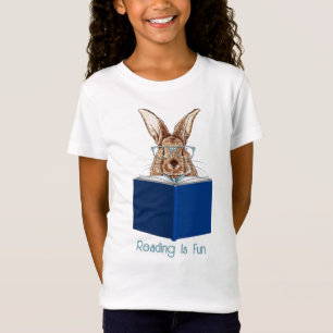 Brown Rabbit Reading A Book T-Shirt