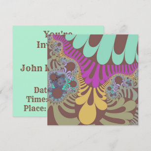 Brown Rainbow Mod Invitation