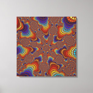 Brown Rainbow Starburst Canvas Print