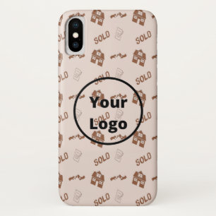 Brown real estate business pattern Case-Mate iPhone case