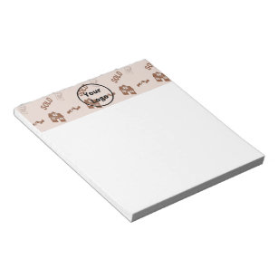 Brown real estate business pattern notepad