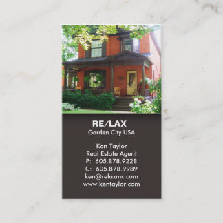 Brown Real Estate House Business Card
